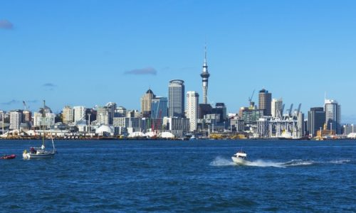 Auckland Central Business District From Harbour